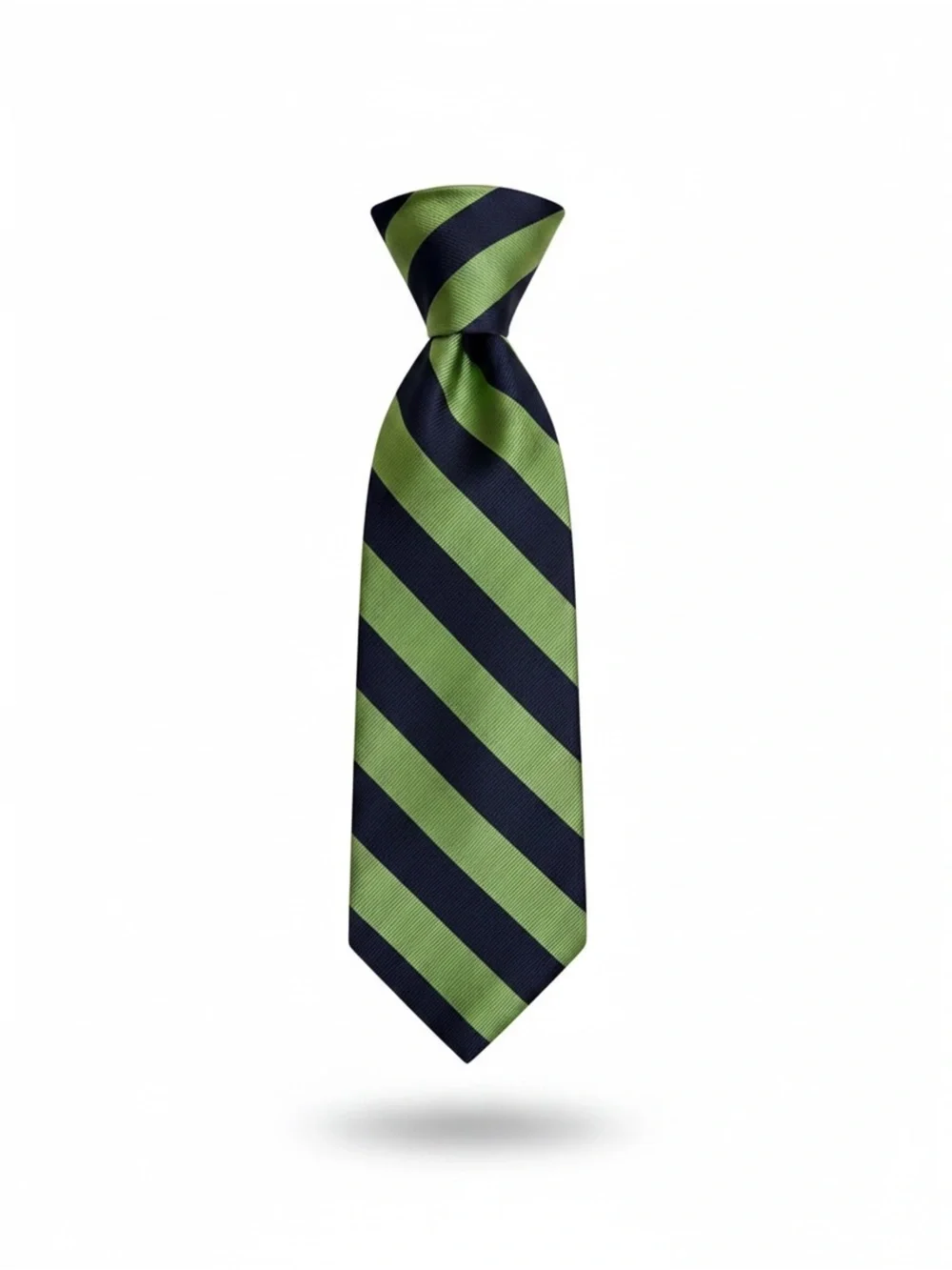 J. Crew Dark Blue and Green Striped Silk Tie